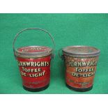 Two lidded tin buckets with handles for Turnwright's Toffee De-Light Adds A New Delight To Life,