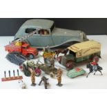 Collection of early - mid 20th C tin plate and diecast models to include Wells O London tin plate,