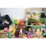 Large collection of contemporary teddy bears to include Snoopy, TY, etc