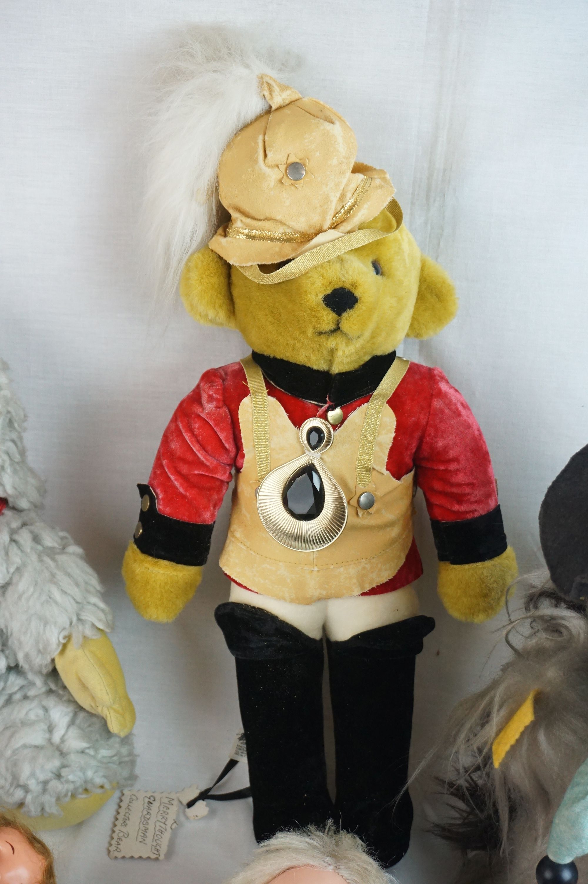 Six playworn dolls and teddy bears to include Merrythought, etc - Image 3 of 9