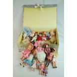 Collection of 30 small dolls mainly celluloid & plastic examples from the mid 20th C