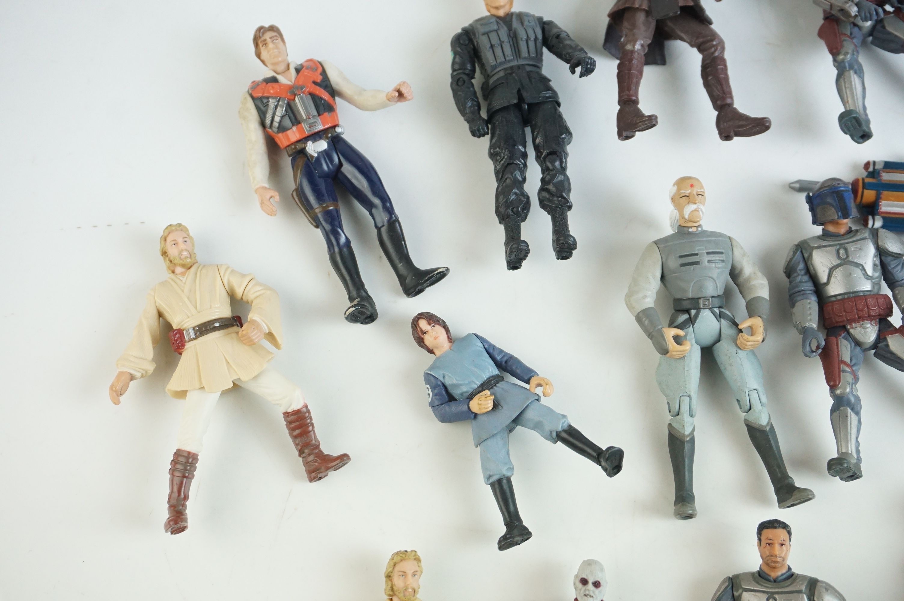 20 x Playworn Hasbro Star Wars action figures to include Mace Windu, Jango Fett, Anakin Skywalker, - Image 5 of 8