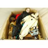 20 + Wooden and porcelain dolls