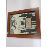 Music Autograph - Clear pen autograph of Buddy Holly on a peice of late 1950s newspaper mounted with