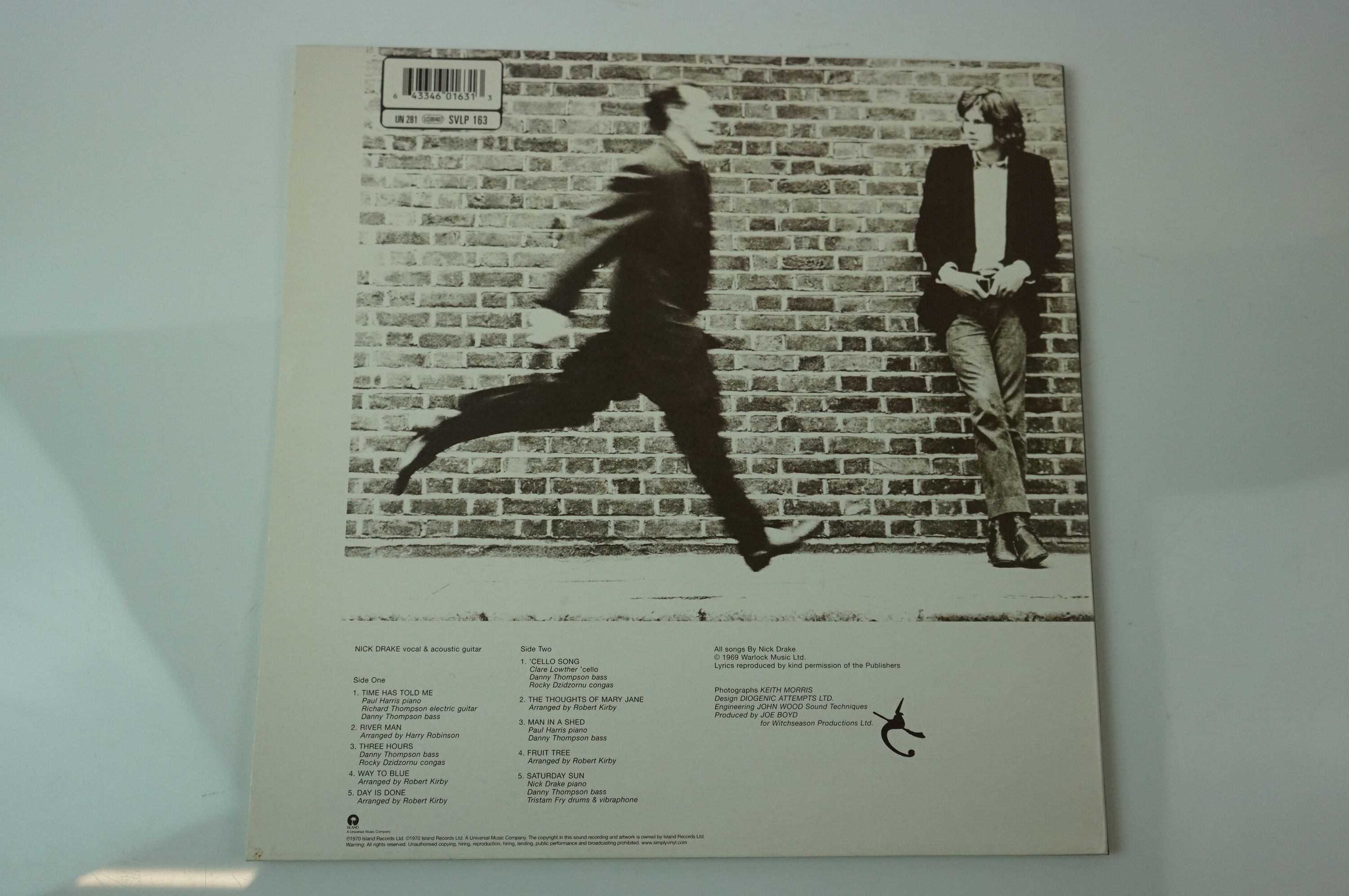 Vinyl - Nick Drake Five Leaves Left (SVLP 163) reissue 180gm. Sleeve & Vinyl EX - Image 4 of 4