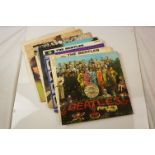 Vinyl - The Beatles 7 LP's to include Rubber Soul (OMC 1267) no outer sleeve, A Hard Days Night (PMC