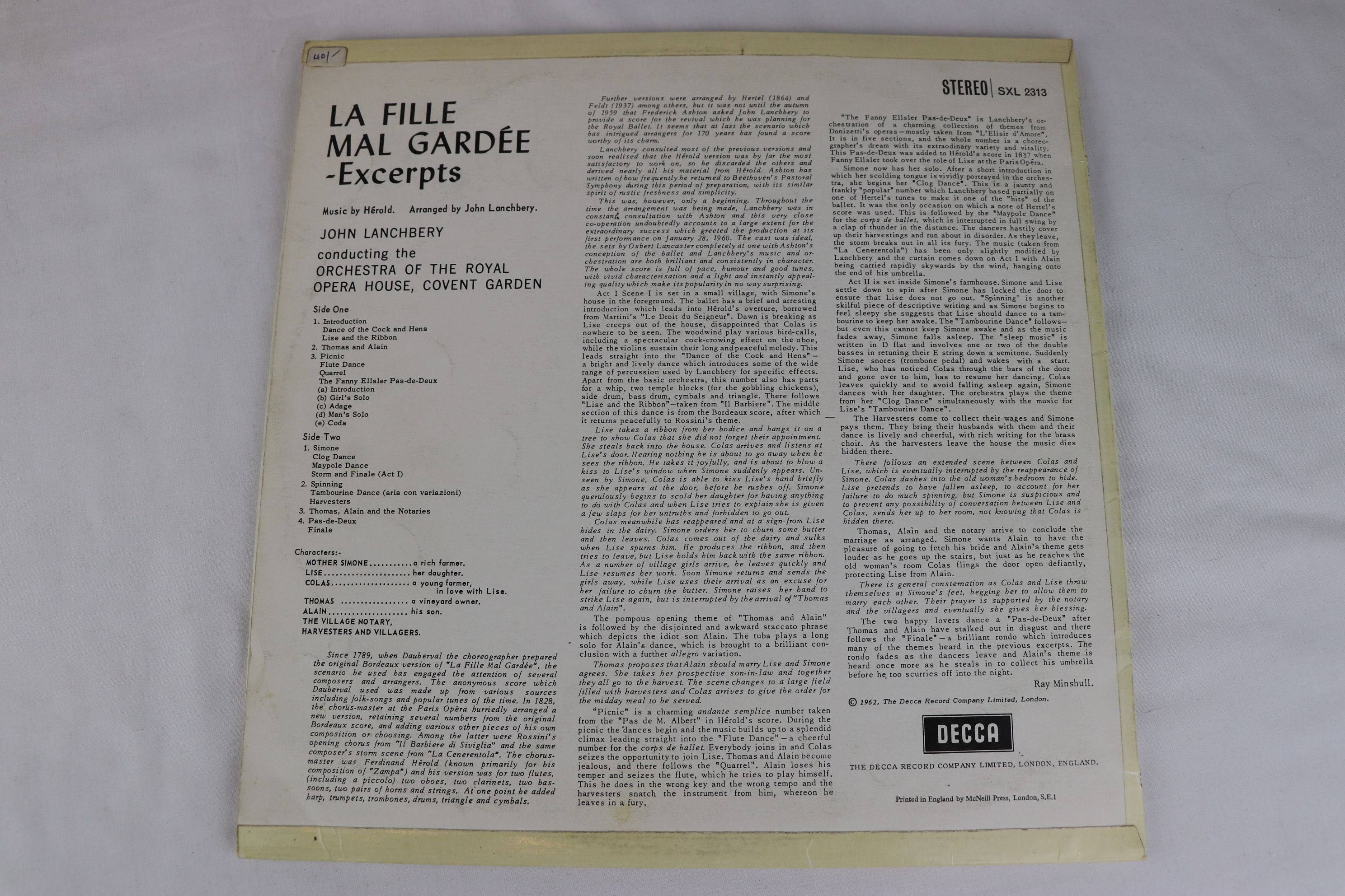 . CLASSICAL STEREO ED1 LP - DECCA SXL 2313 WBg ED1 ?ORIGINAL RECORDING BY? LABELS, Herold - Image 4 of 4