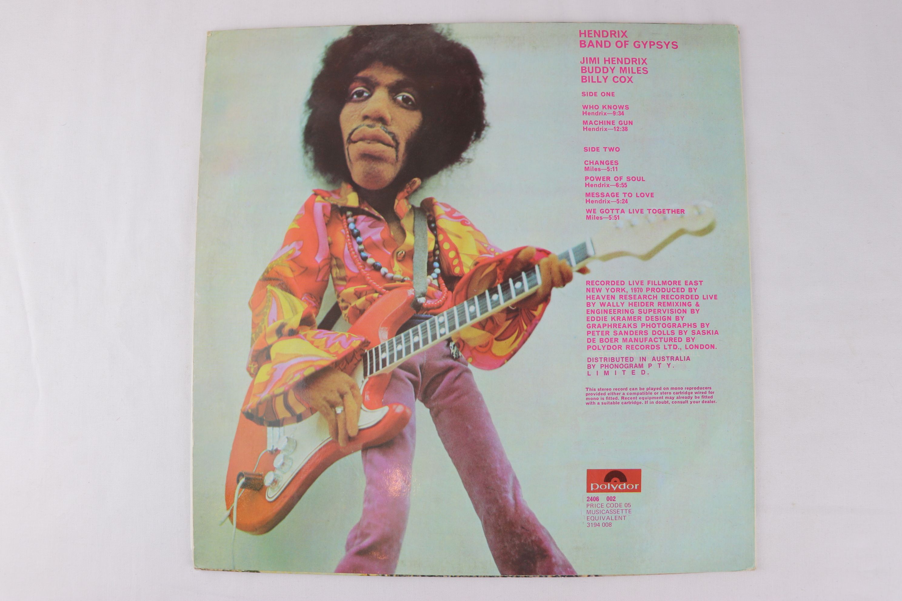 Vinyl - Jimi Hendrix Band Of Gypsys (Polydor 2406 002) Australian pressing. Sleeve & Vinyl VG+ - Image 5 of 5