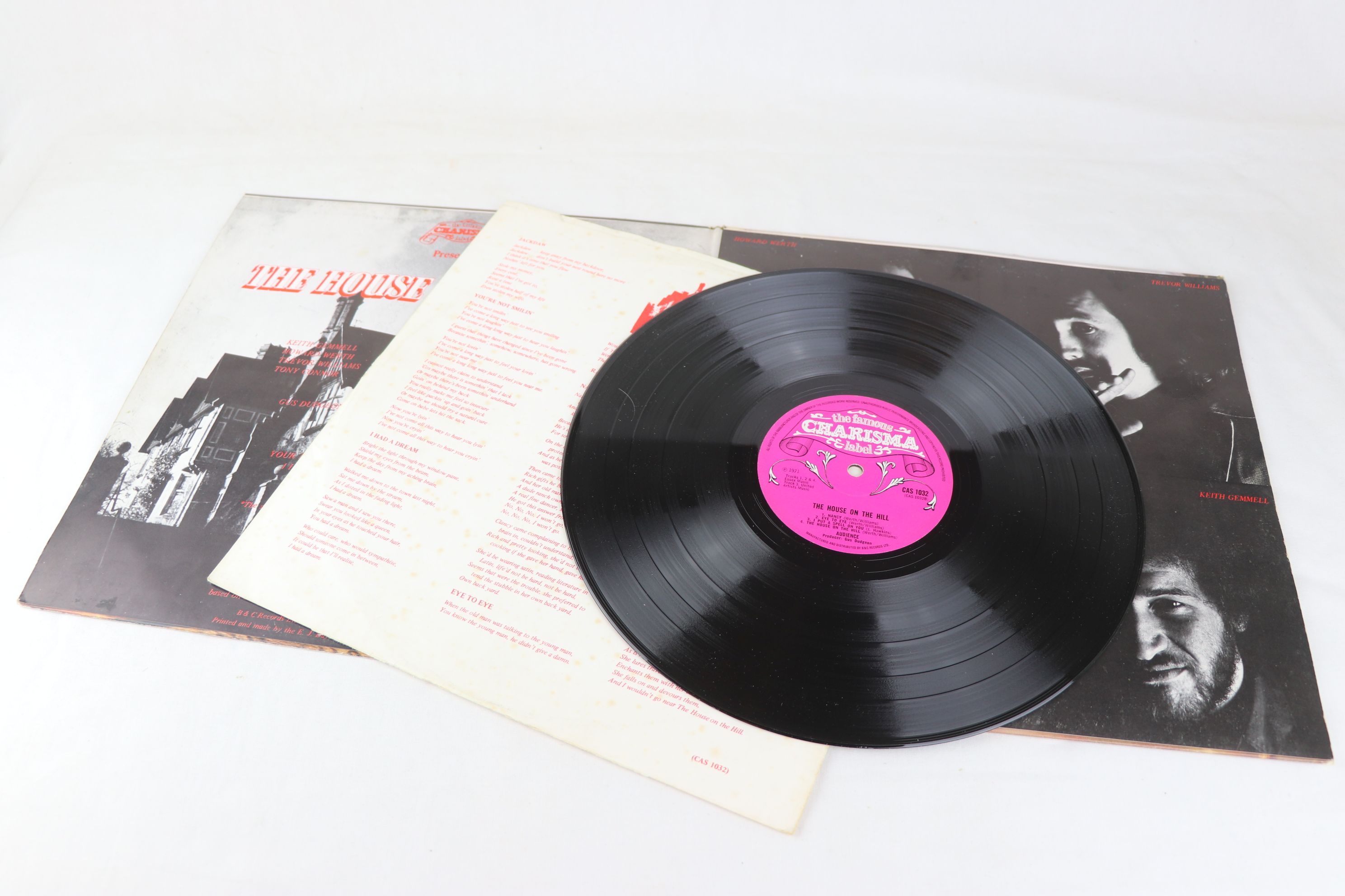 Vinyl - Audience The House On The Hill (CAS 1032) Charisma pink scroll label, lyric inner. - Image 3 of 5
