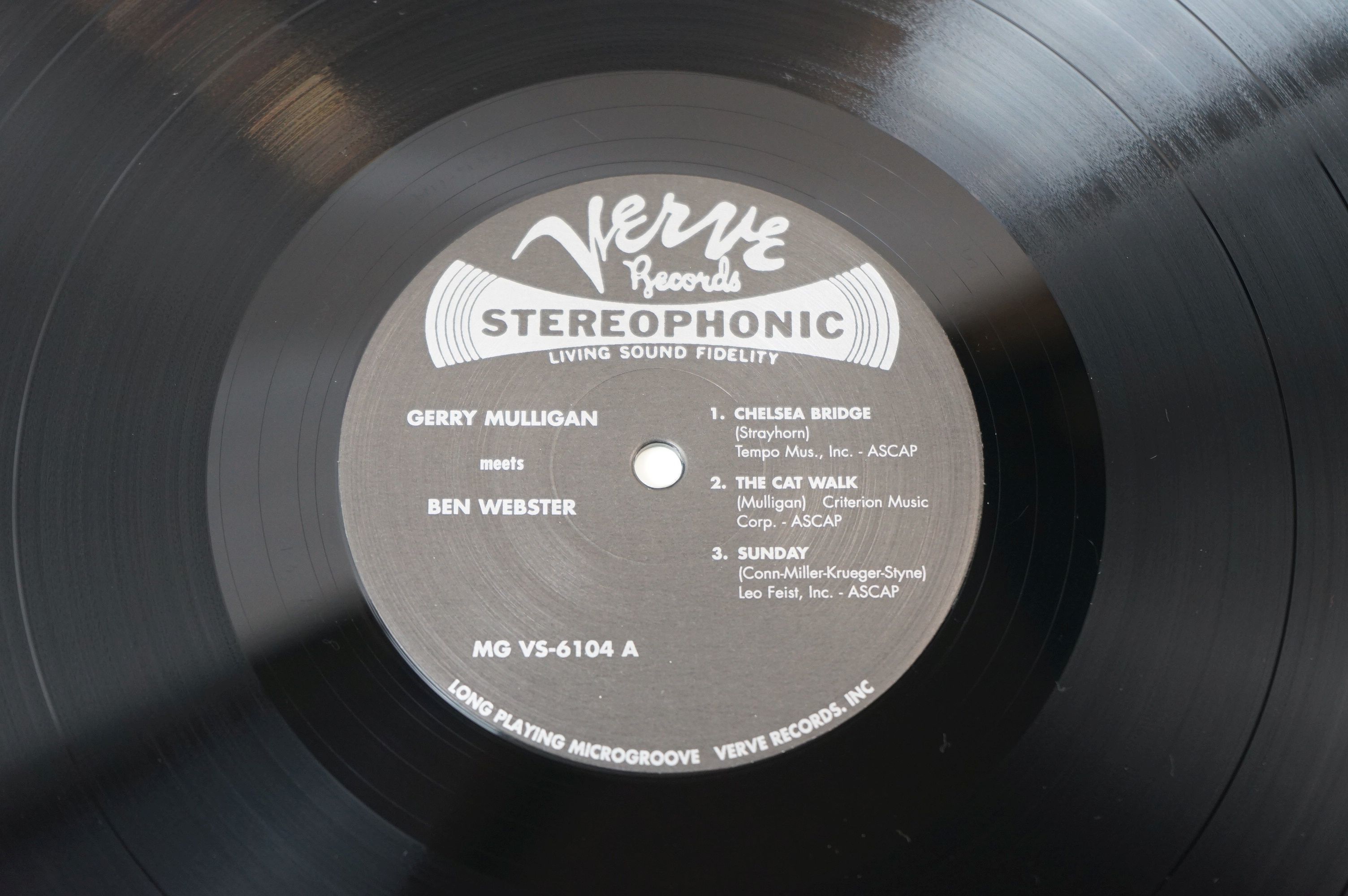 Vinyl - Gerry Mulligan Meets Ben Webster (Verve Records MG VS-6104) stereo remastered LP on 180gm - Image 4 of 4