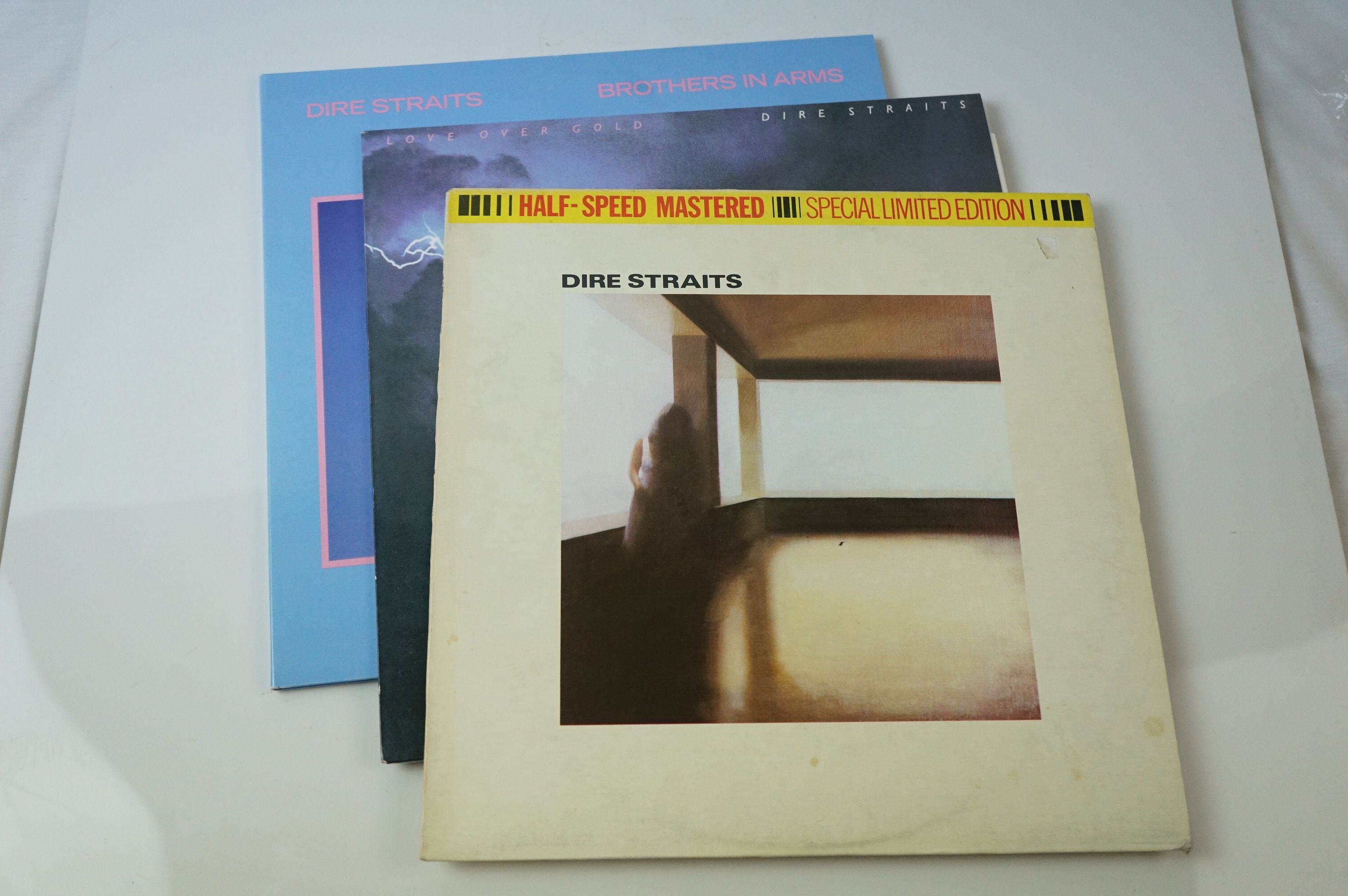 Vinyl - Dire Straits 3 LP's to include Brothers In Arms (Warner Bros 49377-1) Love Over Gold (