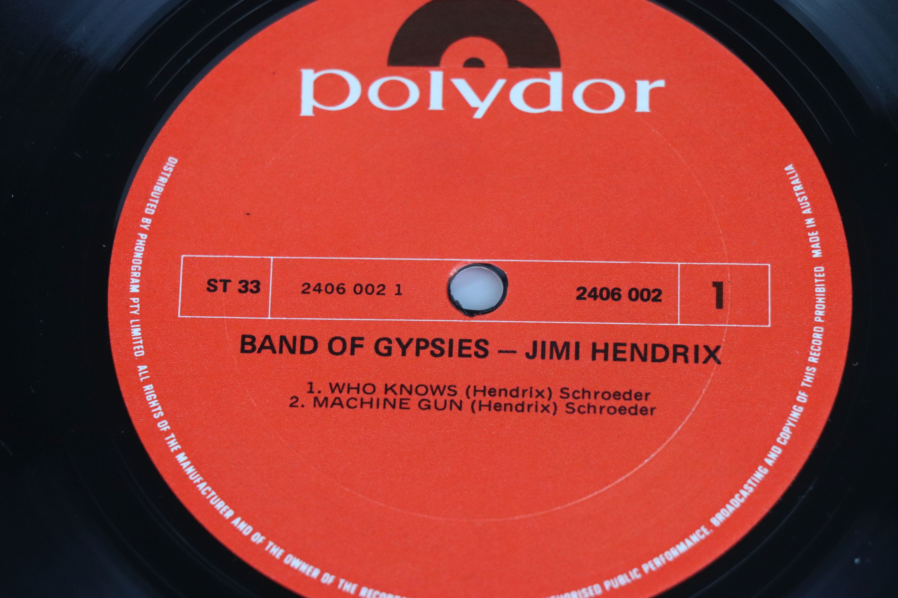 Vinyl - Jimi Hendrix Band Of Gypsys (Polydor 2406 002) Australian pressing. Sleeve & Vinyl VG+ - Image 4 of 5