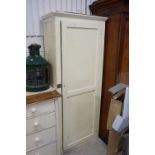 Early to Mid 20th century Painted Housekeepers / Kitchen Cupboard, the single panel door opening