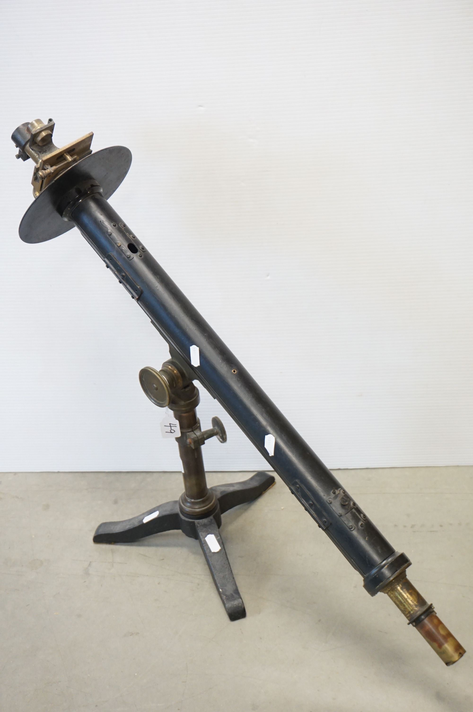 Late 19th / Early 20th century Metal and Gilt Brass Case for a Scientific Instrument held on a