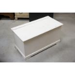 White Painted Blanket Box, 79cms long x 41cms high