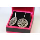 Pair of Silver Filigree Earrings