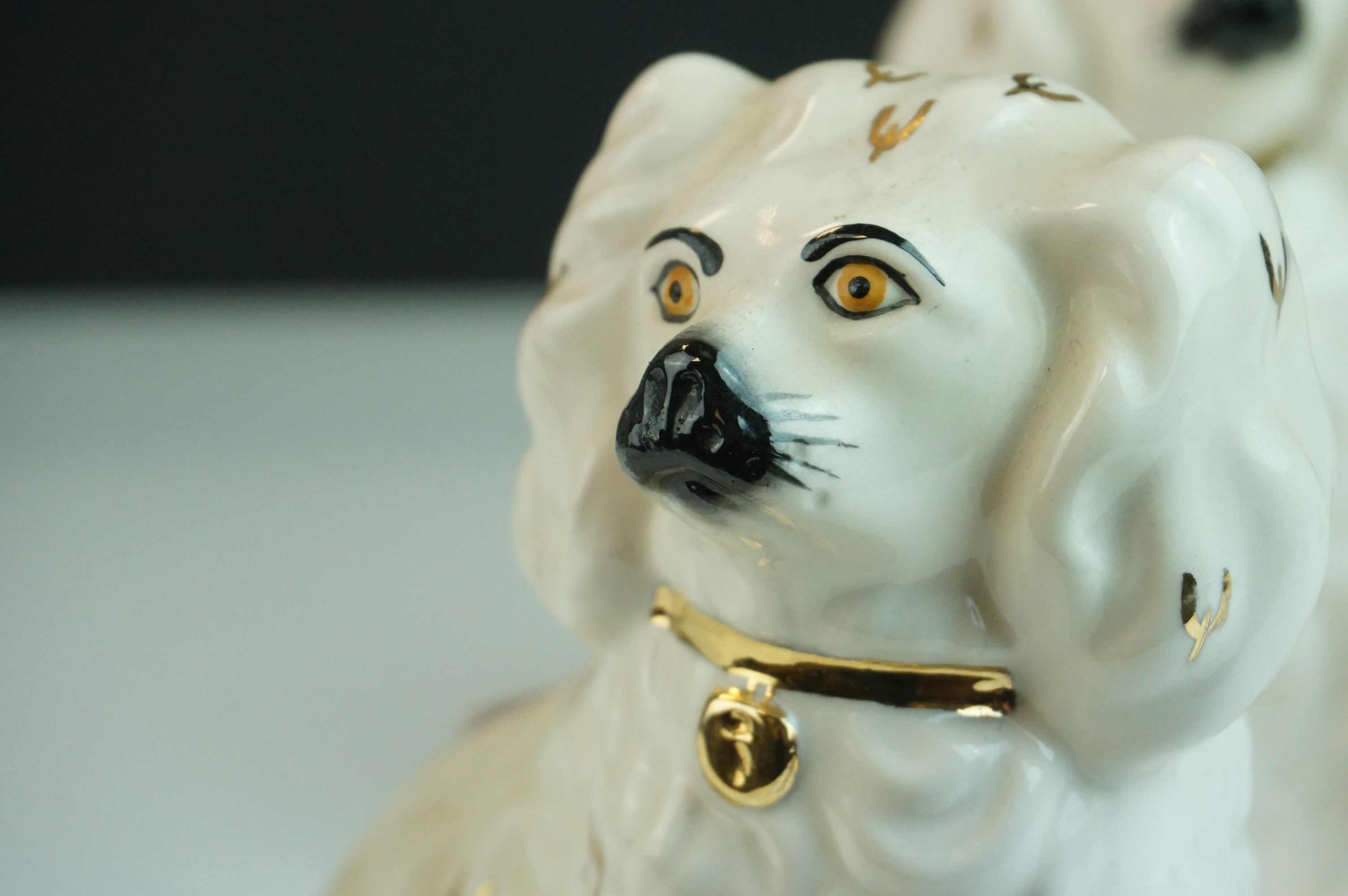 Pair of Royal Doulton Dogs in the form of Staffordshire Mantle Dogs, impressed marks 1378-6 L, 14cms - Image 3 of 8