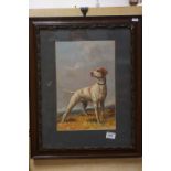 Oil Painting Study of a Pointer Dog in a Landscape