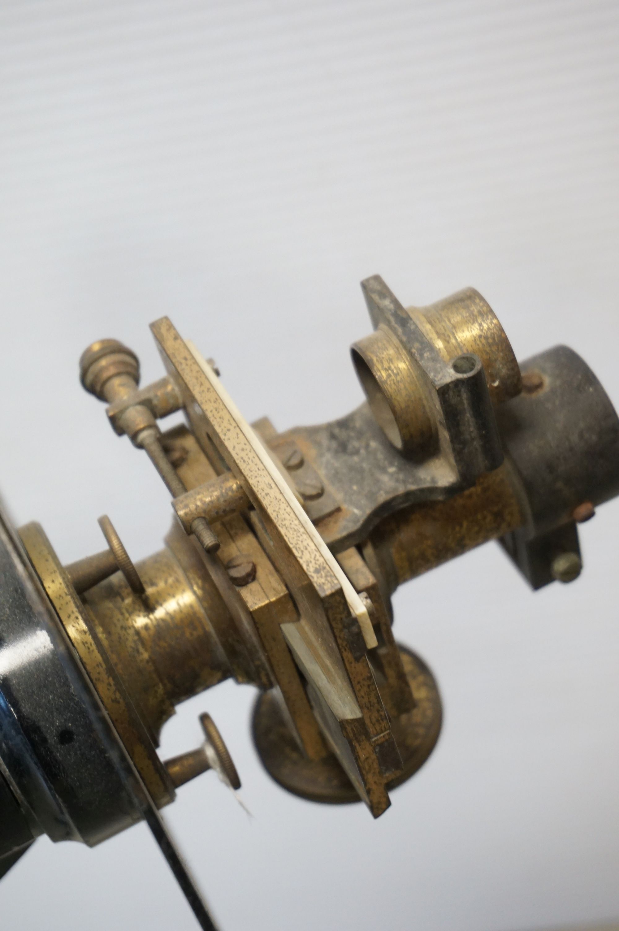 Late 19th / Early 20th century Metal and Gilt Brass Case for a Scientific Instrument held on a - Image 5 of 6