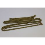 Long Brass Albert style Watch Chain