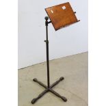 Victorian Brass, Cast Iron and Mahogany Music / Reading Stand by J Carter of London, on telescopic