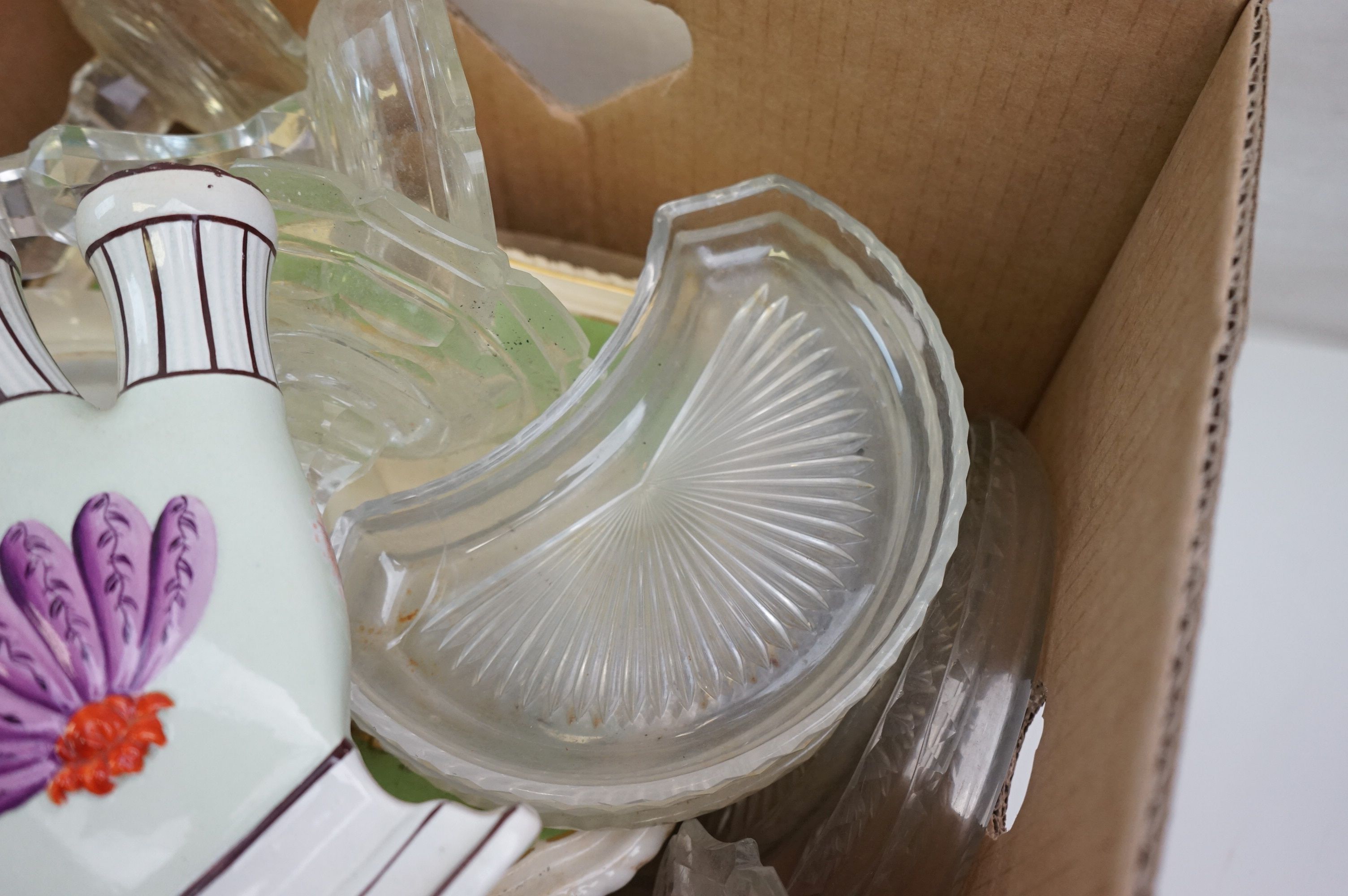 Two boxes of ceramics and glass to include Royal Crown Derby tureens, candlesticks, ice bucket, - Image 9 of 9