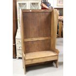 Pine Farmhouse High Back Settle