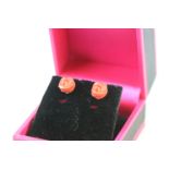 Pair of Natural Coral Stud Earrings