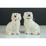 Pair of Royal Doulton Dogs in the form of Staffordshire Mantle Dogs, impressed marks 1378-6 L, 14cms