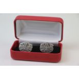 Pair of Silver Cufflinks with golfing images