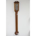 Reproduction Regency Stick Barometer, the silvered face marked ' Comitti, Holborn ', approx. 96cms