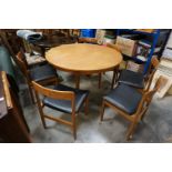 Mid 20th century Retro A.H. McIntosh & Company Teak Oval extending Dining Table, approx. 123cms long