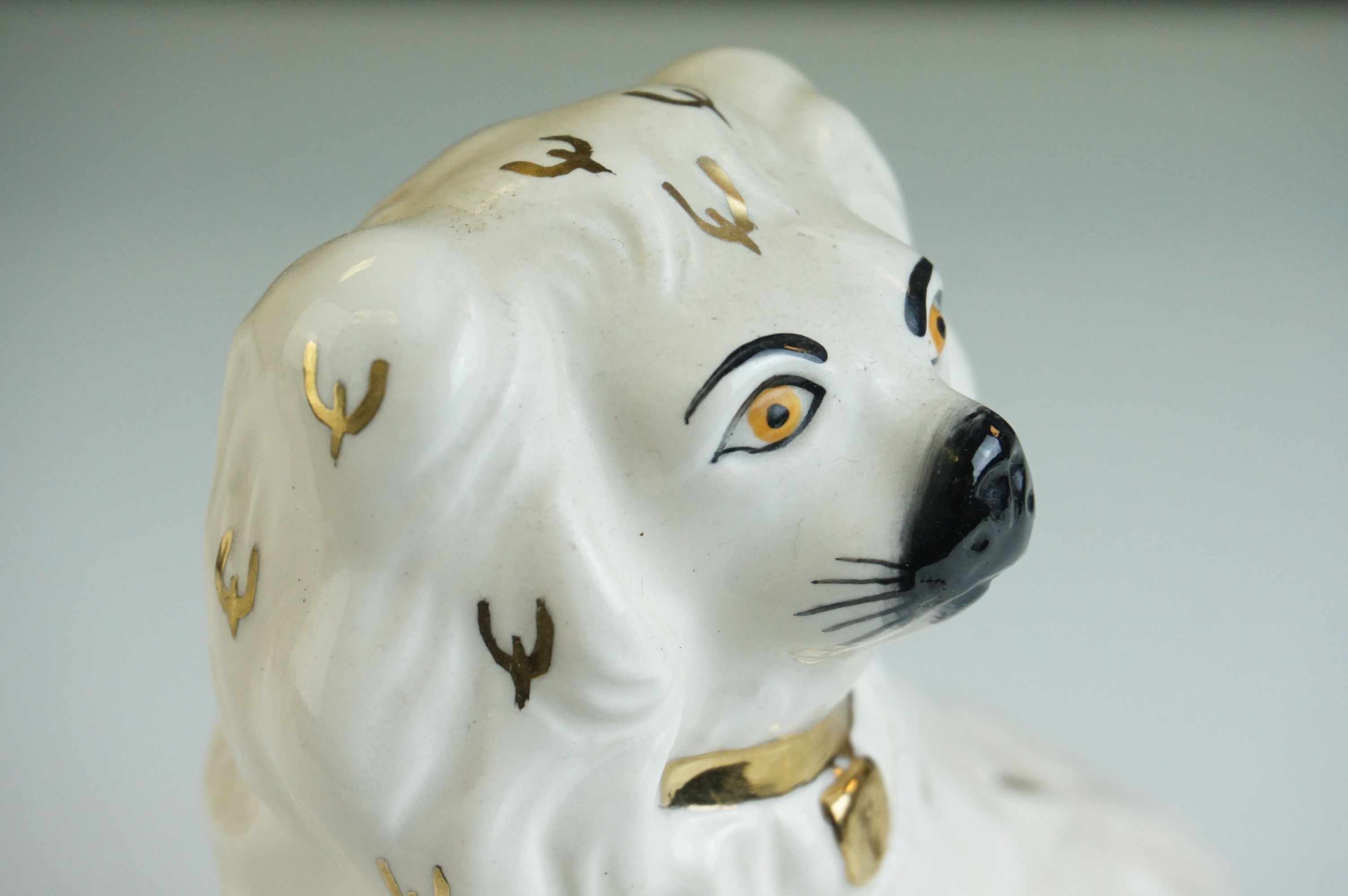 Pair of Royal Doulton Dogs in the form of Staffordshire Mantle Dogs, impressed marks 1378-6 L, 14cms - Image 6 of 8