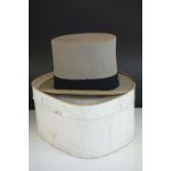 An A J White of Jermyn Street top hat with box .