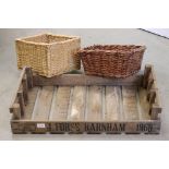 Wooden Apple Tray / Crate marked J Horse Barnham 1968 '