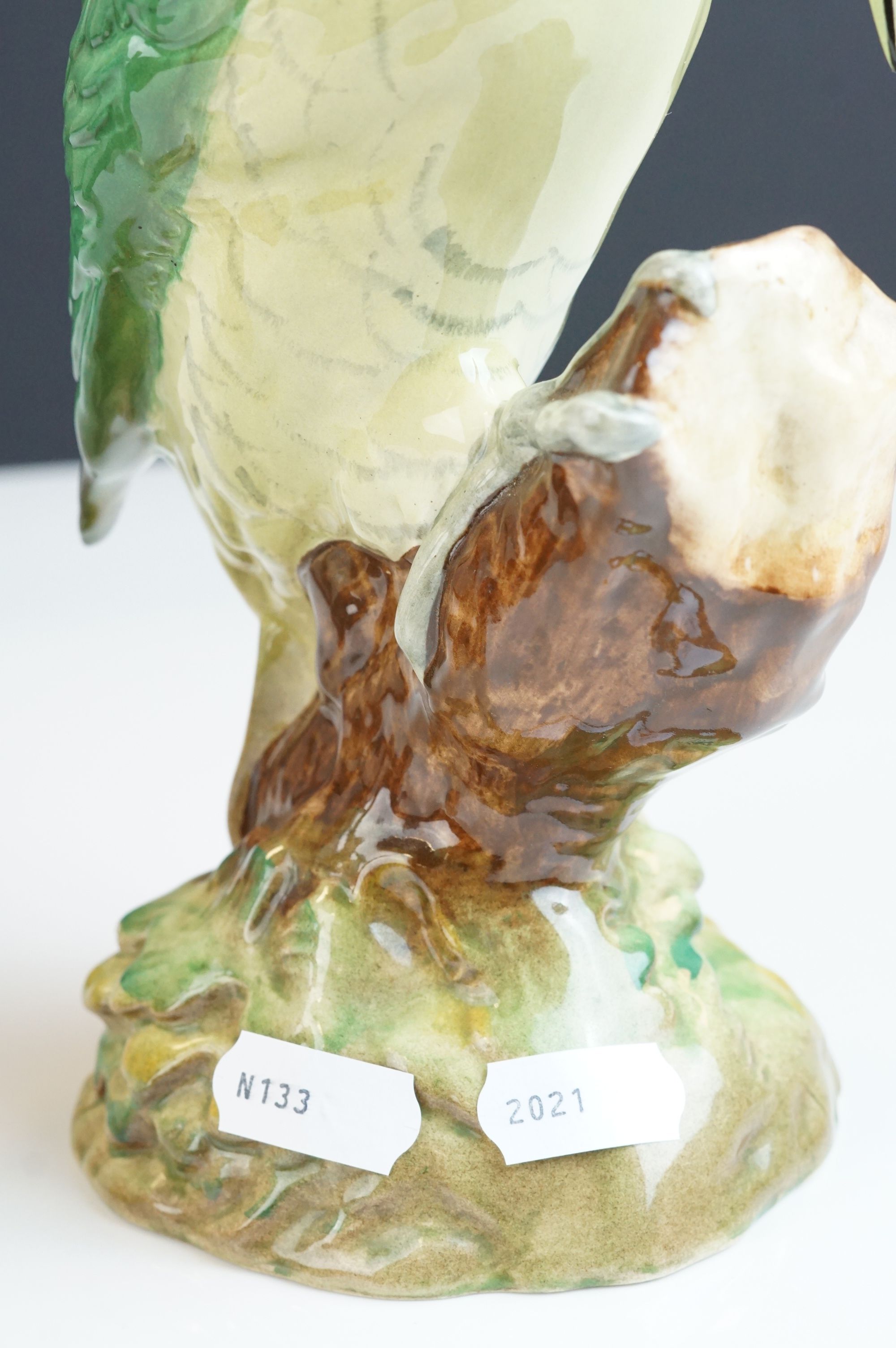 A Beswick Green Woodpecker figure impressed number 1219 green paper label together with a Royal - Image 4 of 12