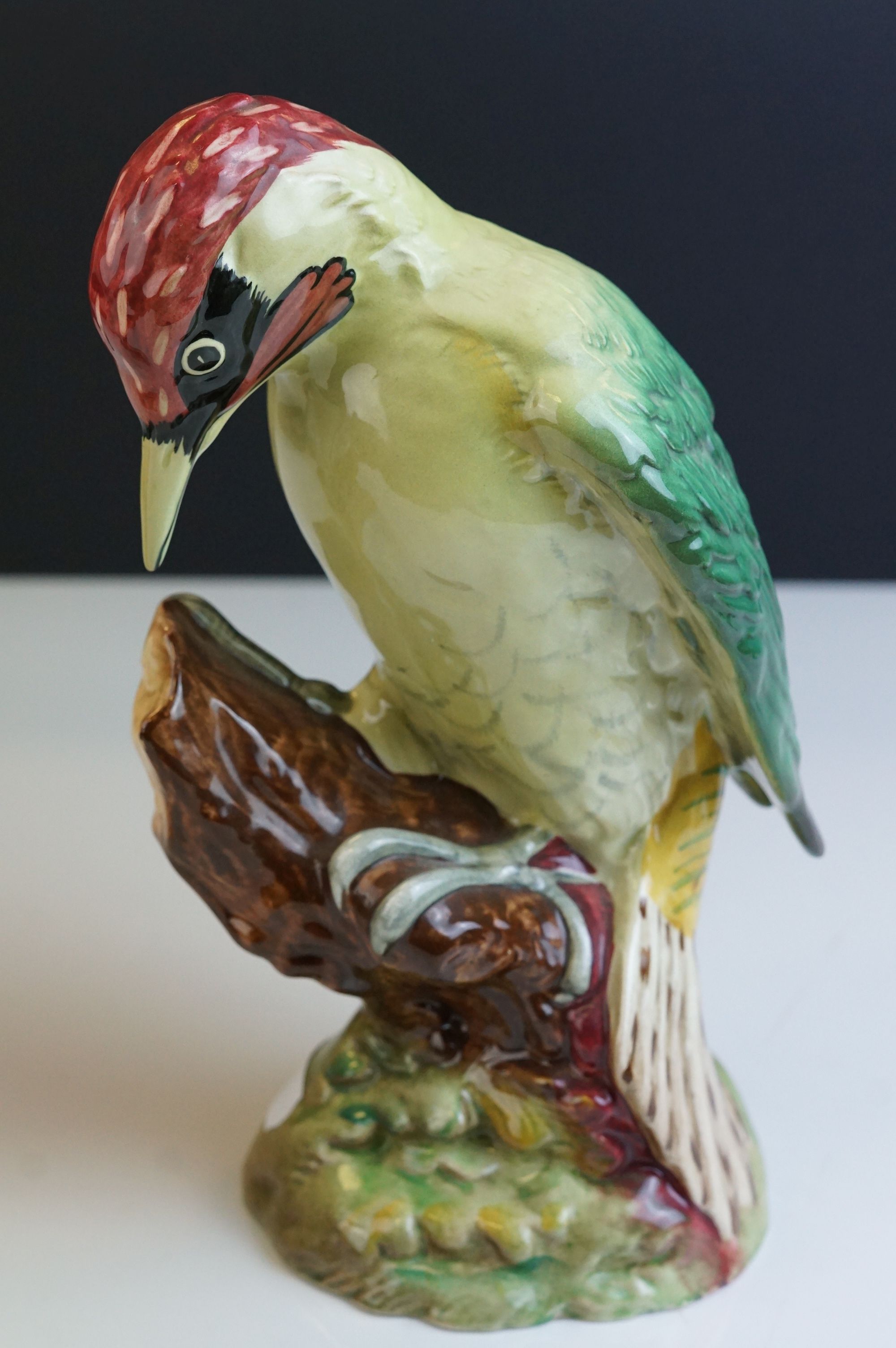 A Beswick Green Woodpecker figure impressed number 1219 green paper label together with a Royal - Image 2 of 12
