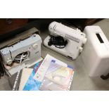 A Frister and Rossman Fantasy Series cased electric sewing machine together with Elna sewing machine