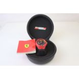 Scuderia Ferrari Gent's Watch in original case with instruction booklet and serial number