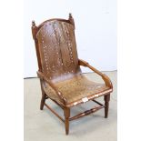 Victorian Child's Chair with a pierced bentwood back and seat, 65cms high x 40cms wide