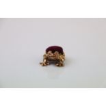 Brass Cased Frog Pin Cushion