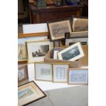Approximately 22 Framed and Glazed Pictures and Prints including some 19th century prints in
