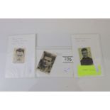 Coventry City Football Club - three 1950's signed newspaper? Portraits - Norman Lockhart, Edwin