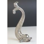 White Metal Cutajar Malta Dolphin Figure