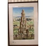 Andrew Ingamells (born 1956), Large Architectural Signed Limited Edition Coloured Print '