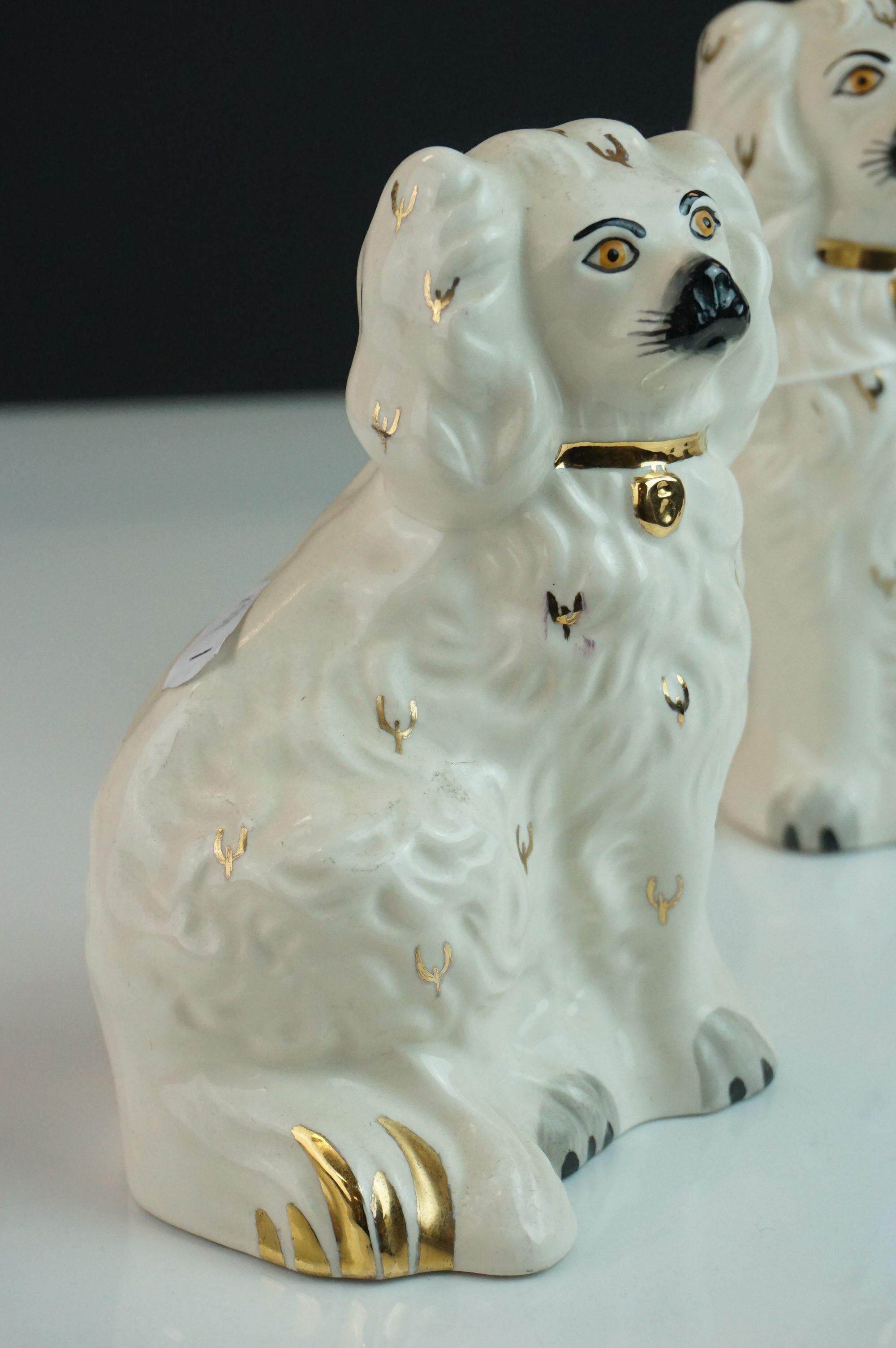 Pair of Royal Doulton Dogs in the form of Staffordshire Mantle Dogs, impressed marks 1378-6 L, 14cms - Image 2 of 8