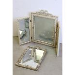 Two Mirrors including one contained within a rectangular Rococo Style Frame, 54cms x 34cms and the