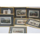 A set of 12 framed and glazed M Ackerman coloured military engravings.
