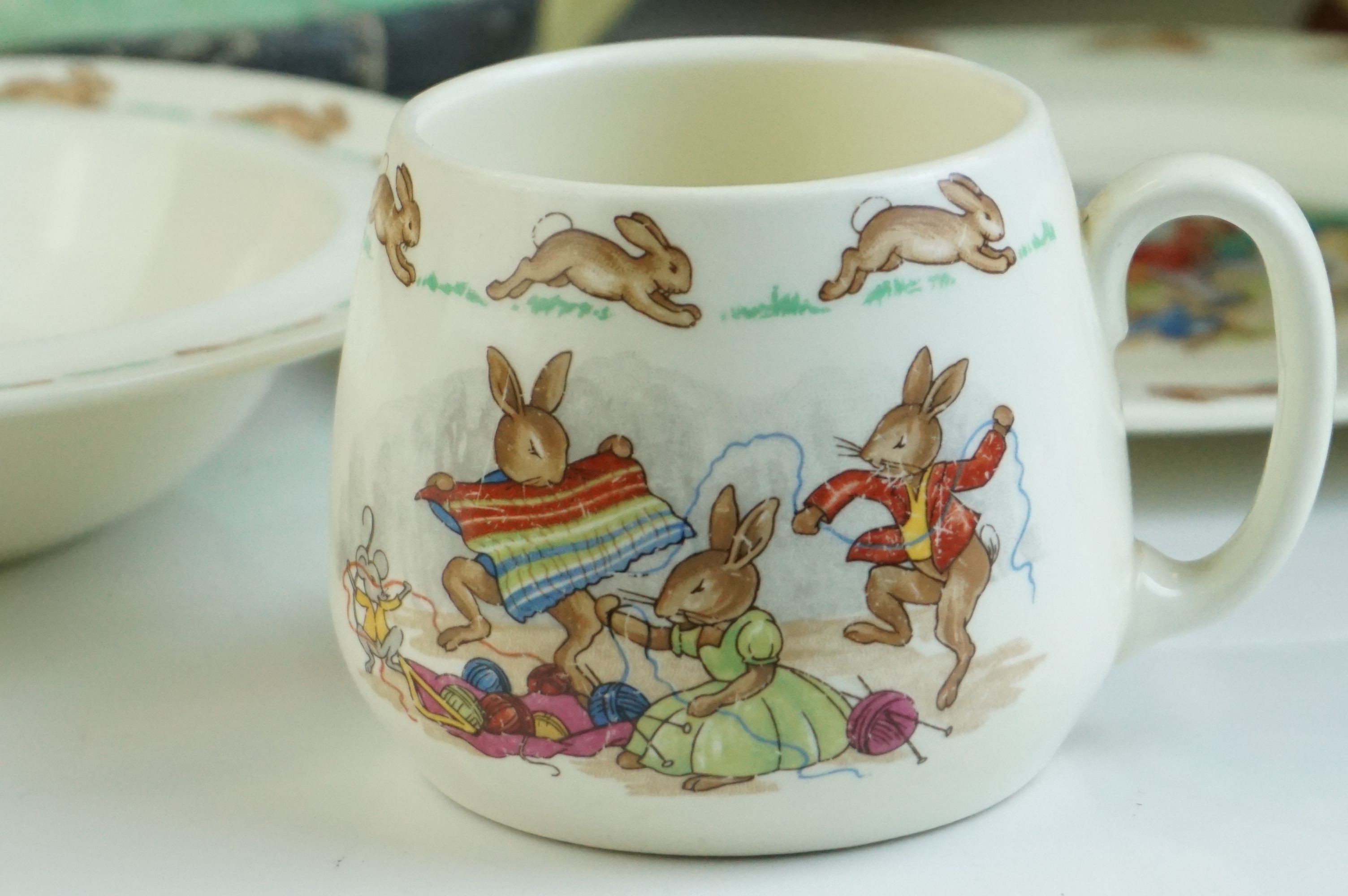 Ceramics including Torquay Mottoware Three Handled Mug and Footed Bowl, Royal Doulton Bunnykins - Image 3 of 9