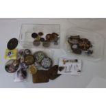 A selection of mixed collectables to include cravat pins and albert fobs.